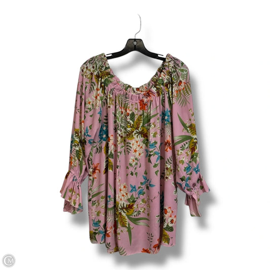 Top Long Sleeve By Violet And Claire In Mauve, Size: 1x