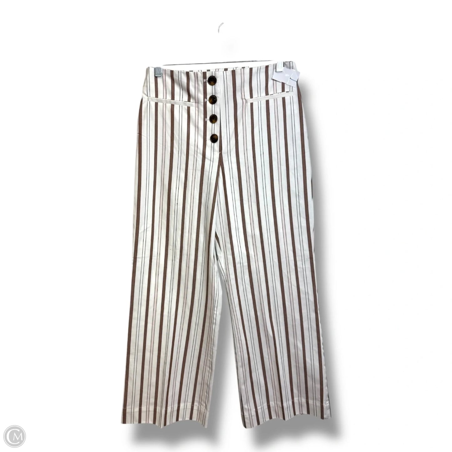 Pants slim Wide Leg By Ann Taylor In Striped Pattern, Size: 2