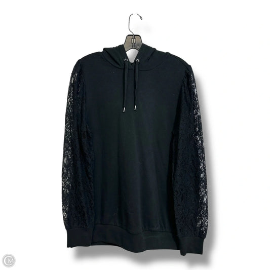 Hooded Top Long Sleeve By Torrid In Black, Size: M