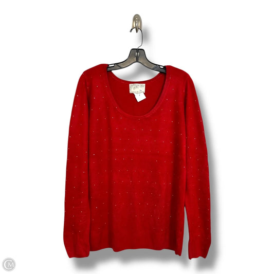 Sweater By Debbie Morgan In Red, Size: M