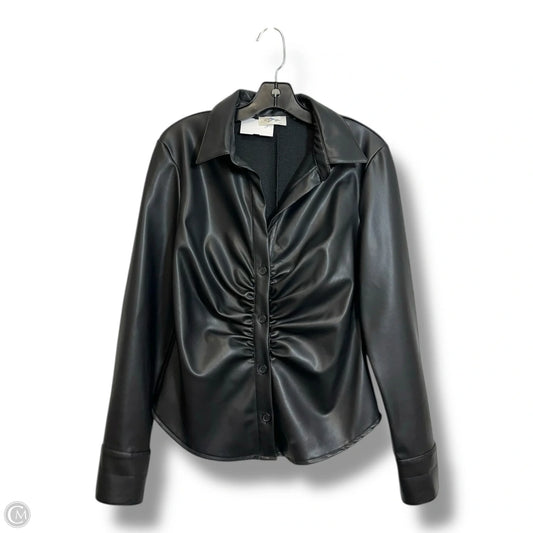 Blouse Long Sleeve By Clothes Mentor In Black, Size: S