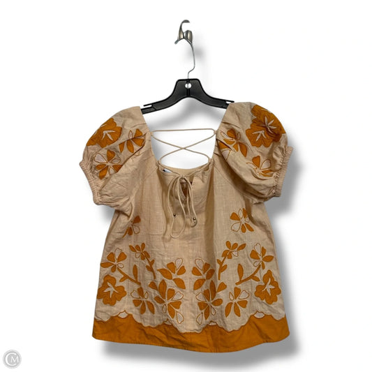 Top Short Sleeve By Madewell In Orange, Size: Xs