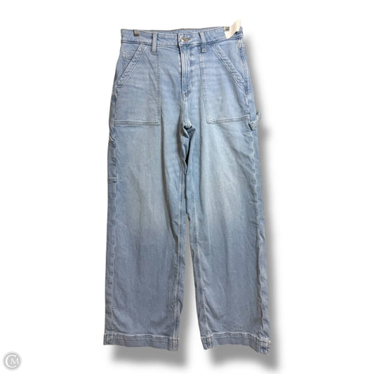 Jeans super high rise baggy wide leg By American Eagle In Blue Denim, Size: 6