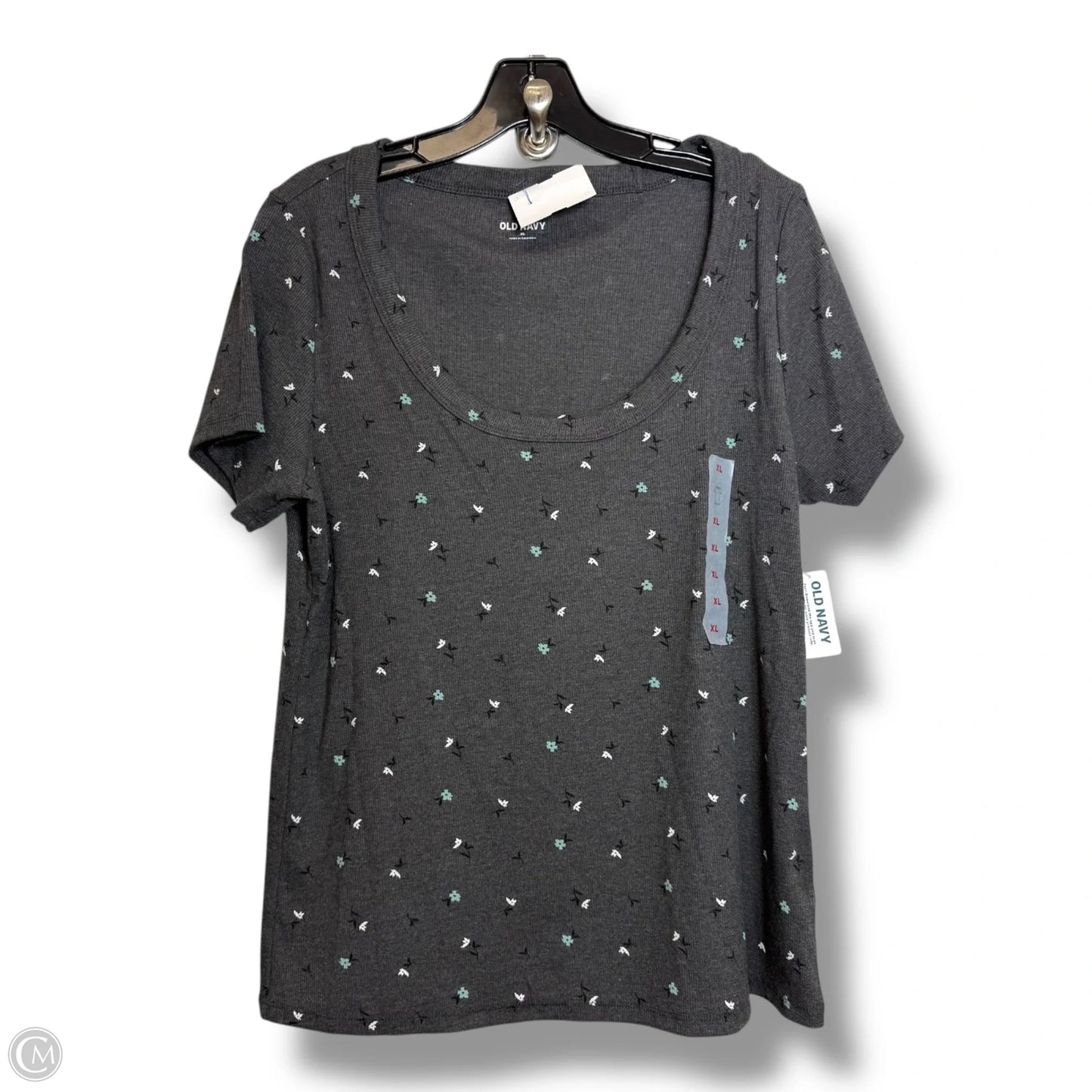 Top Short Sleeve Basic By Old Navy In Floral Print, Size: Xl