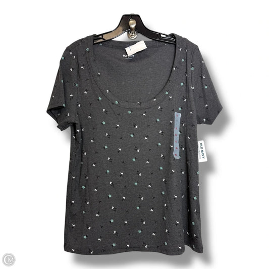 Top Short Sleeve Basic By Old Navy In Floral Print, Size: Xl
