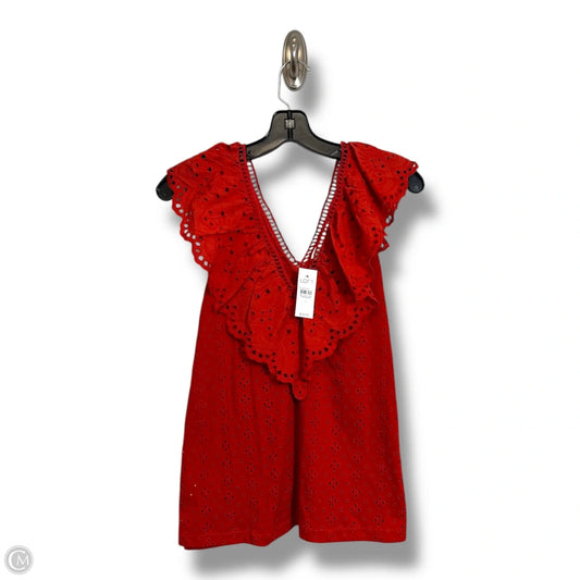 Top Sleeveless By Loft In Red, Size: S