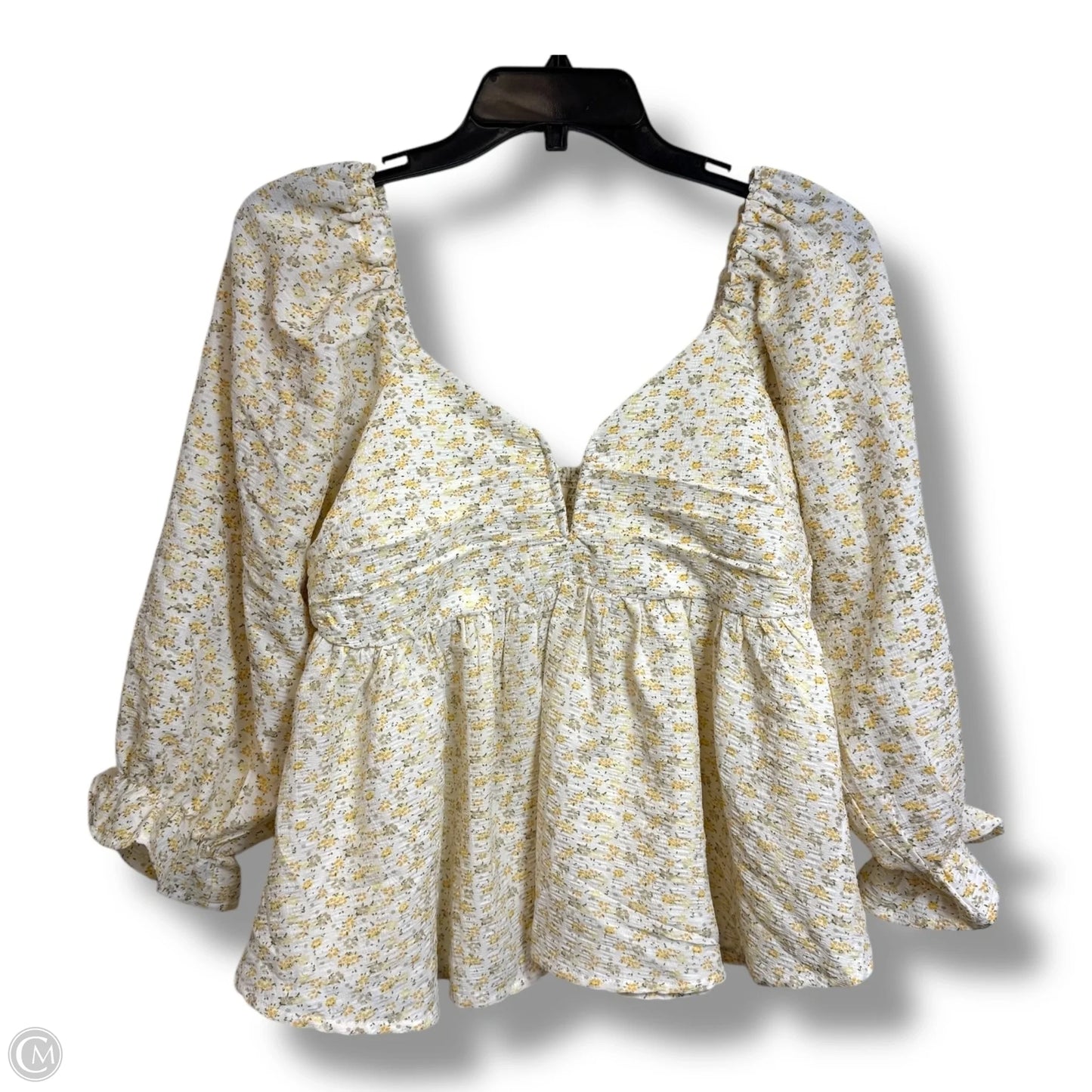 Top Long Sleeve By Entro In Floral Print, Size: M