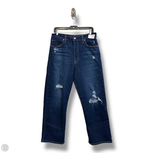 Jeans ribcage Straight ankle By Levis In Blue Denim, Size: 12