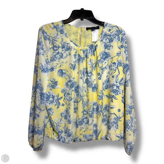 Top Long Sleeve By Tommy Hilfiger In Floral Print, Size: L