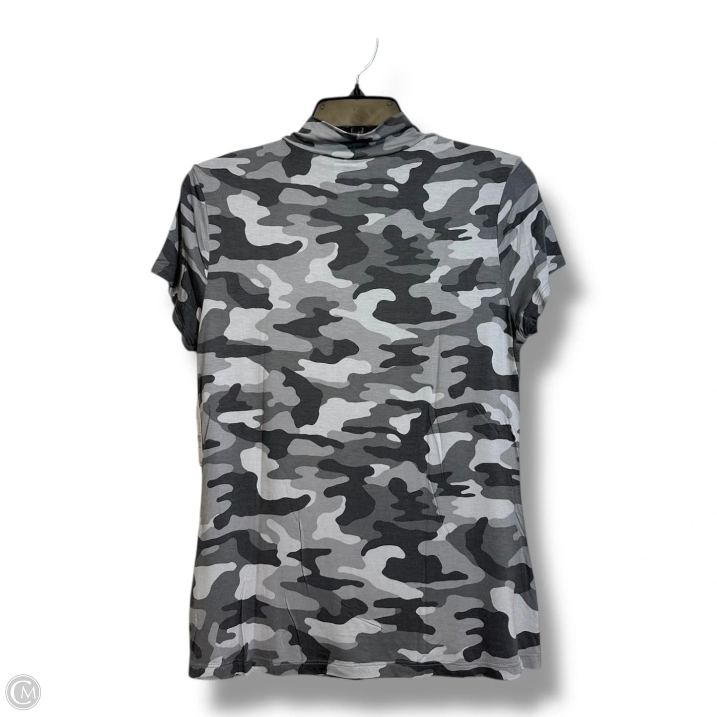 Top Short Sleeve By New York And Co In Camouflage Print, Size: L