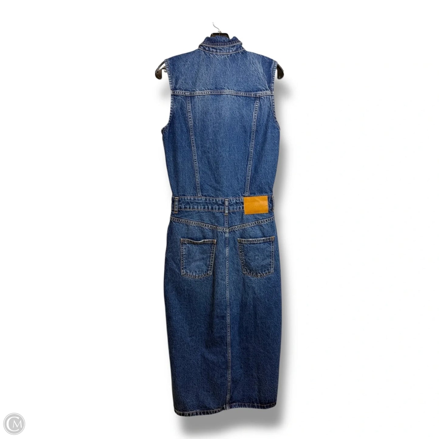 Dress Casual Midi By Zara In Blue Denim, Size: Xs