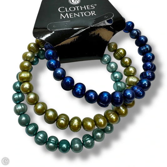 Set of 3 HONORA pearl beaded Bracelet Bangle, 03 Piece Set