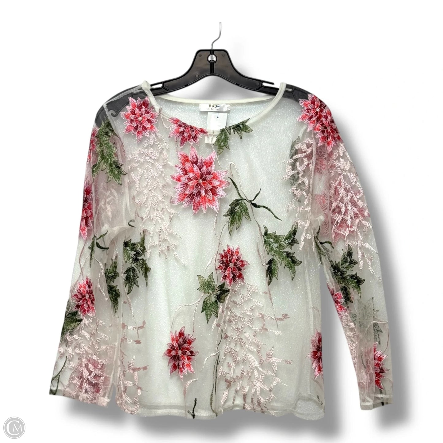 Top Long Sleeve By Cme In Floral Print, Size: S