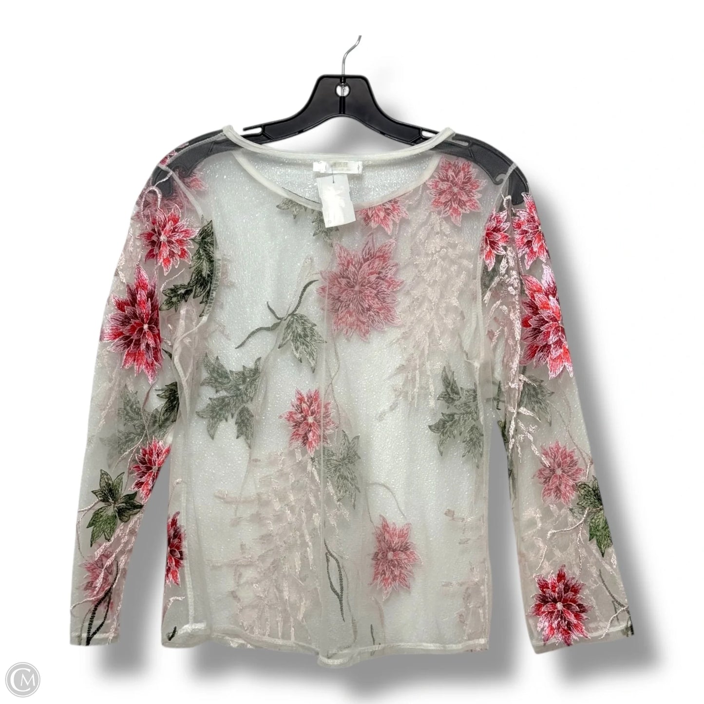 Top Long Sleeve By Cme In Floral Print, Size: S