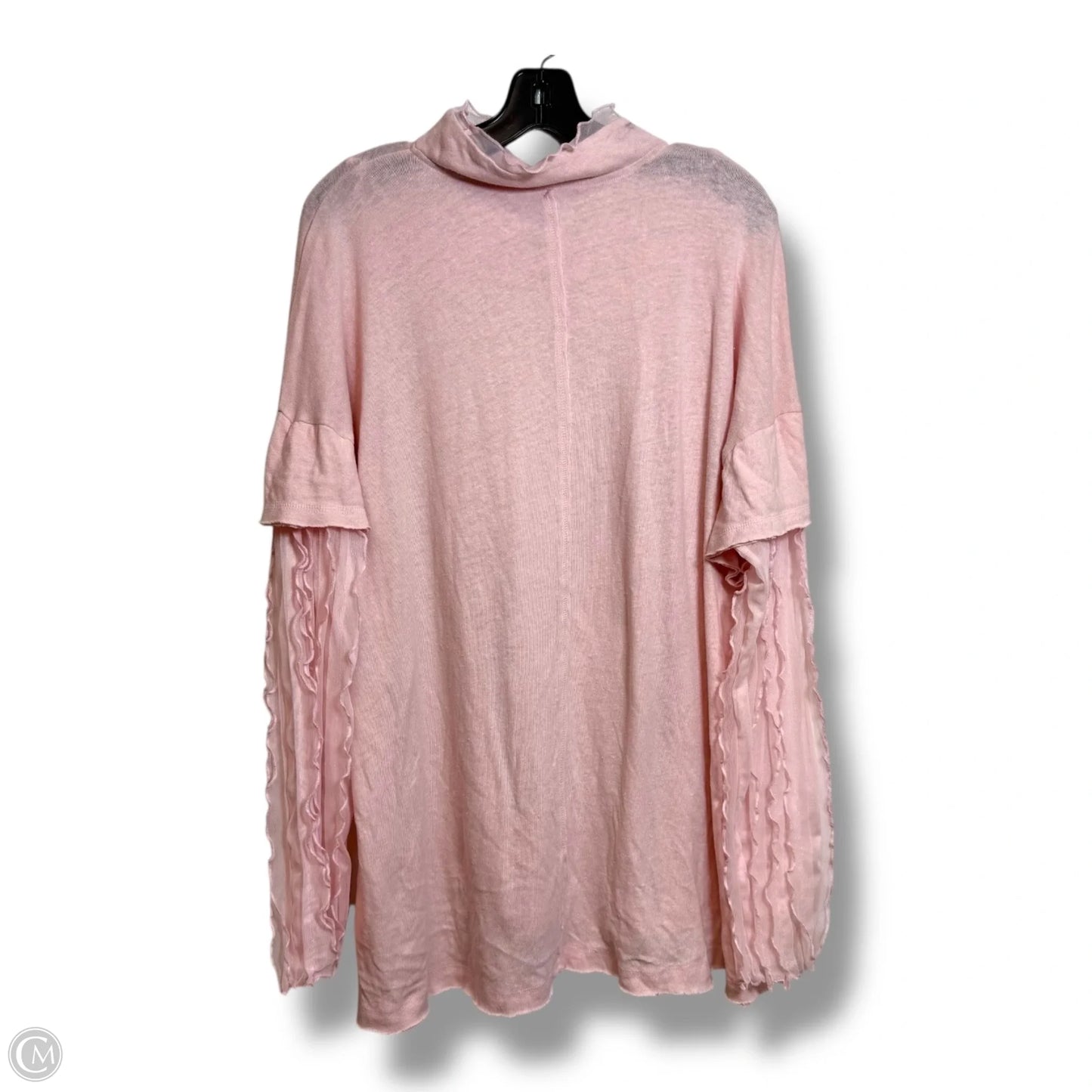 Top Long Sleeve Basic By Free People In Pink, Size: M