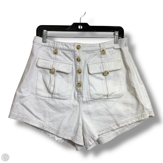 Shorts By Clothes Mentor In White Denim, Size: L