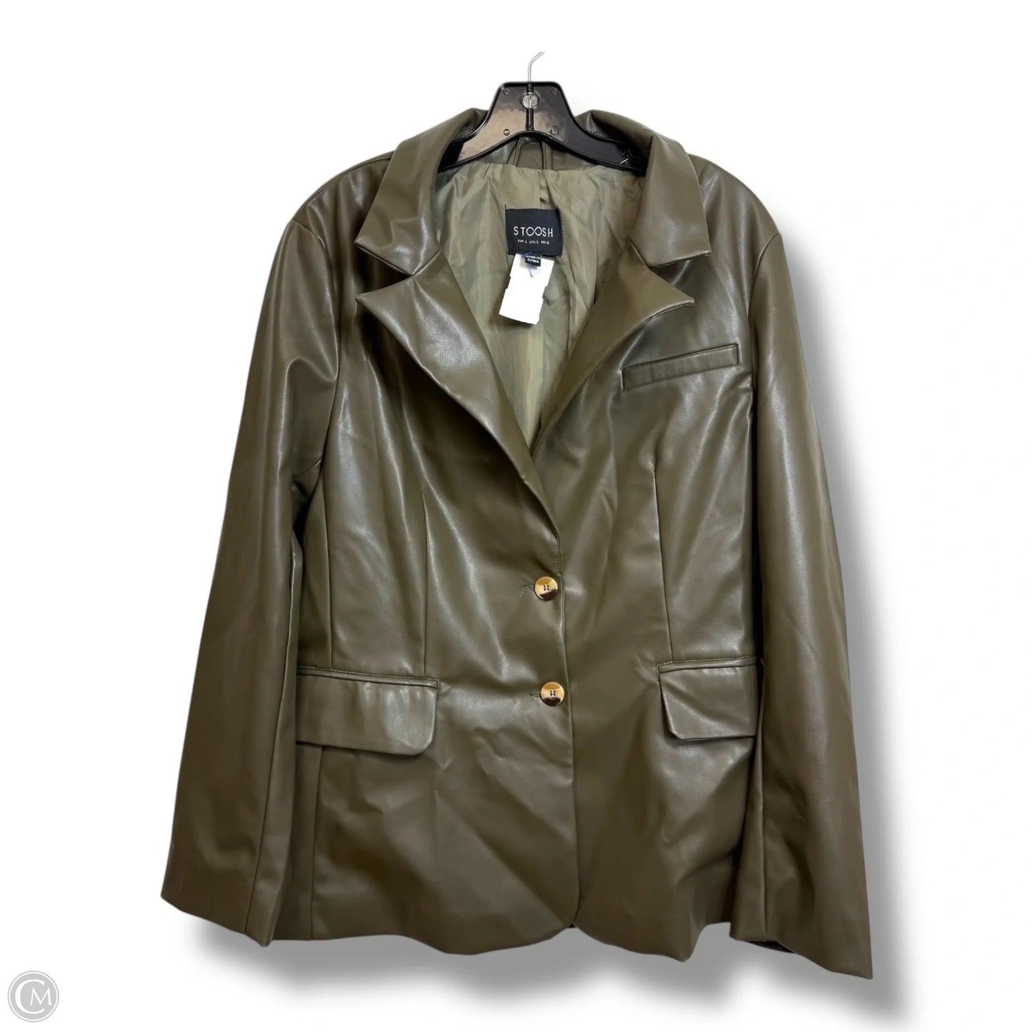 Blazer By Clothes Mentor In Brown, Size: L