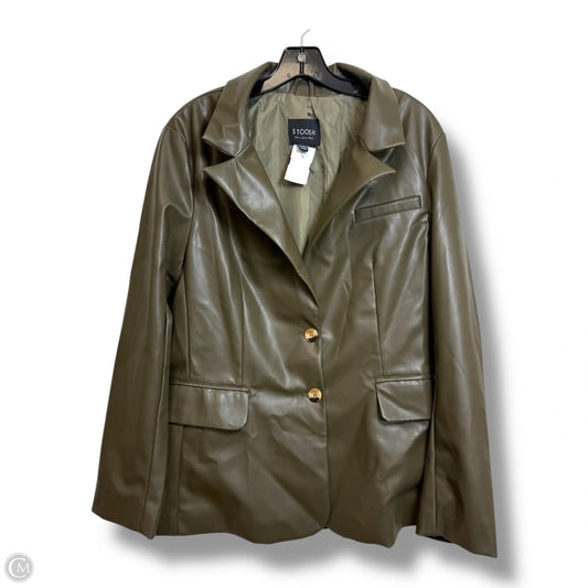 Blazer By Clothes Mentor In Brown, Size: L