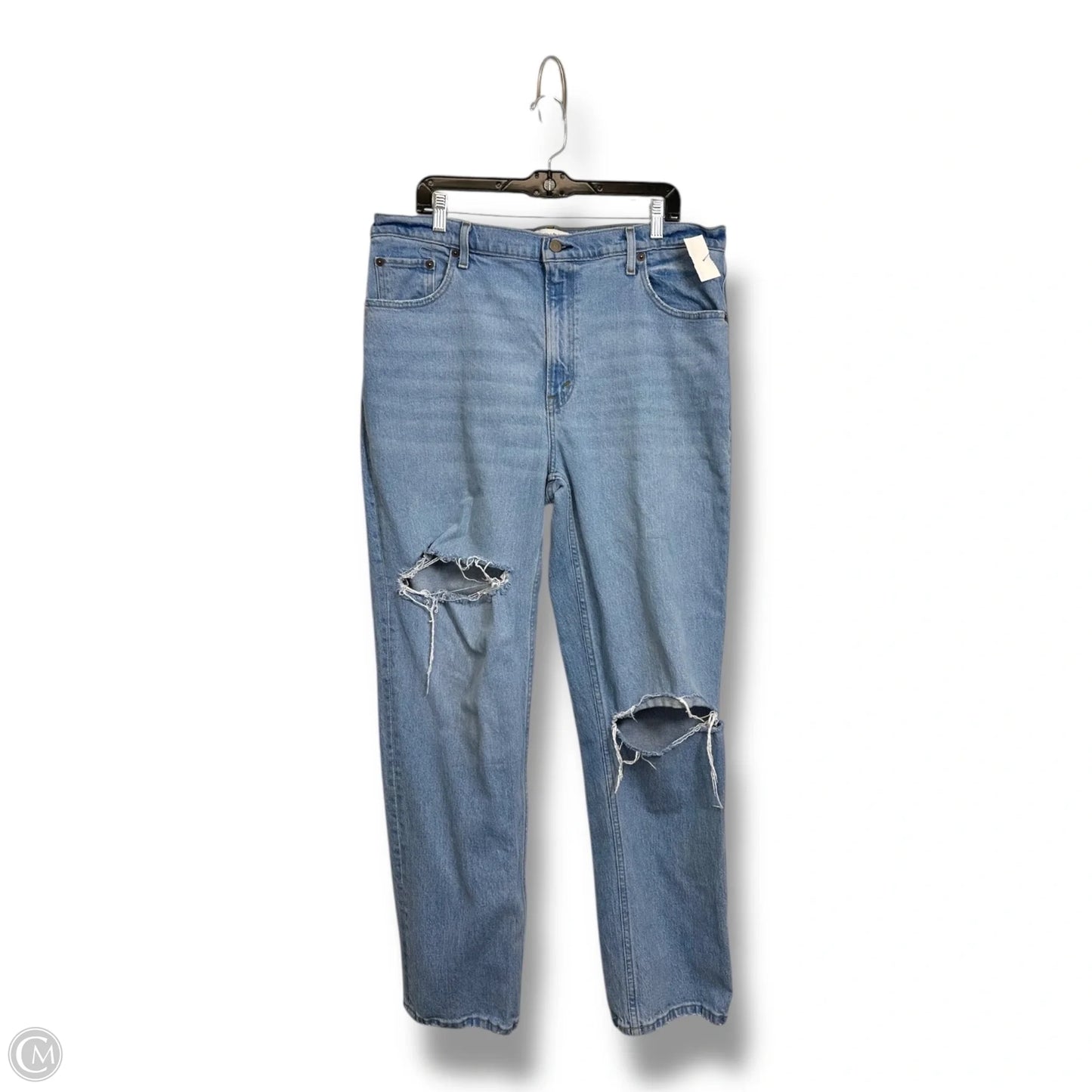 Jeans 90s Straight ultra high rise By Abercrombie And Fitch In Blue Denim, Size: 16