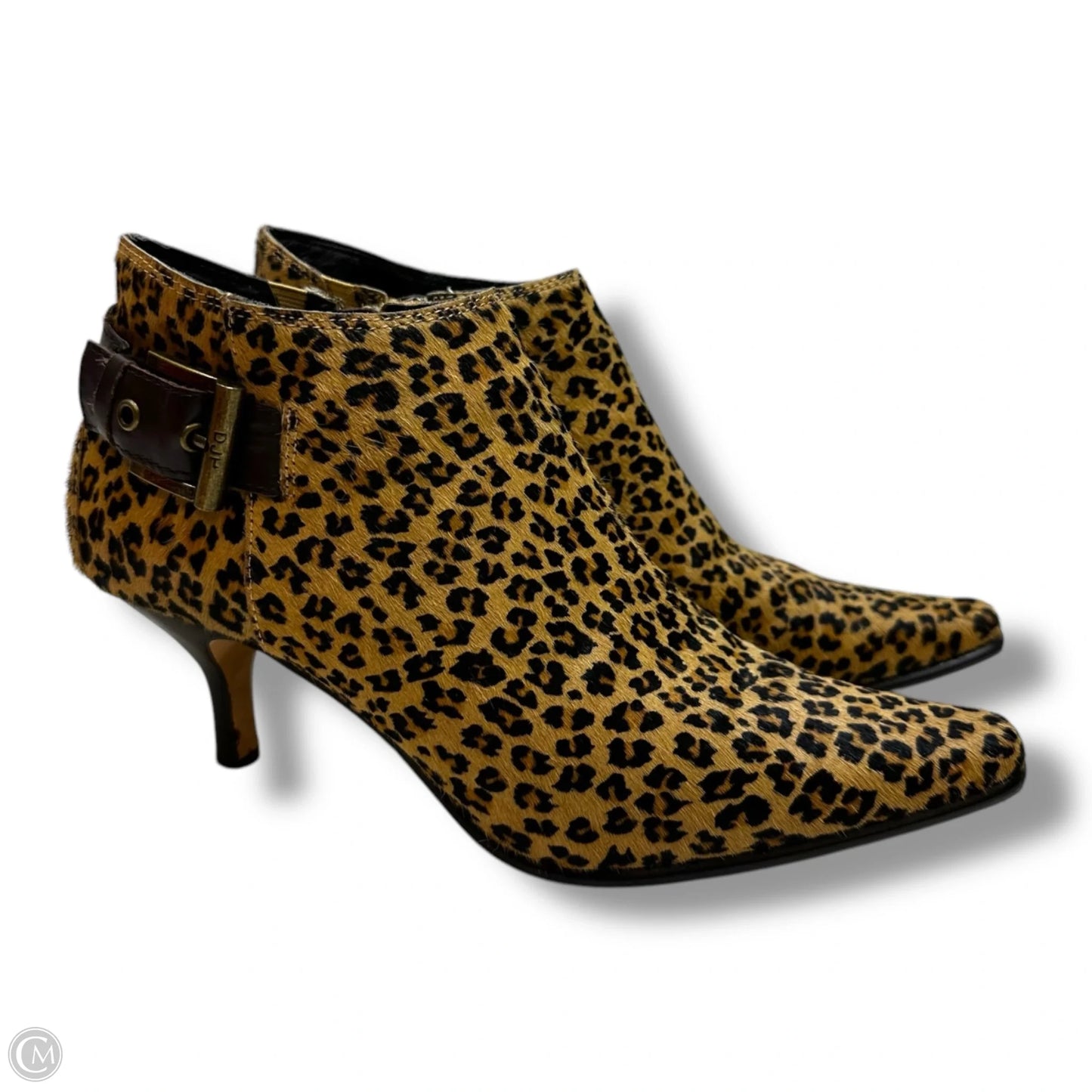 Boots Ankle Heels By Donald Pliner In Animal Print, Size: 7.5