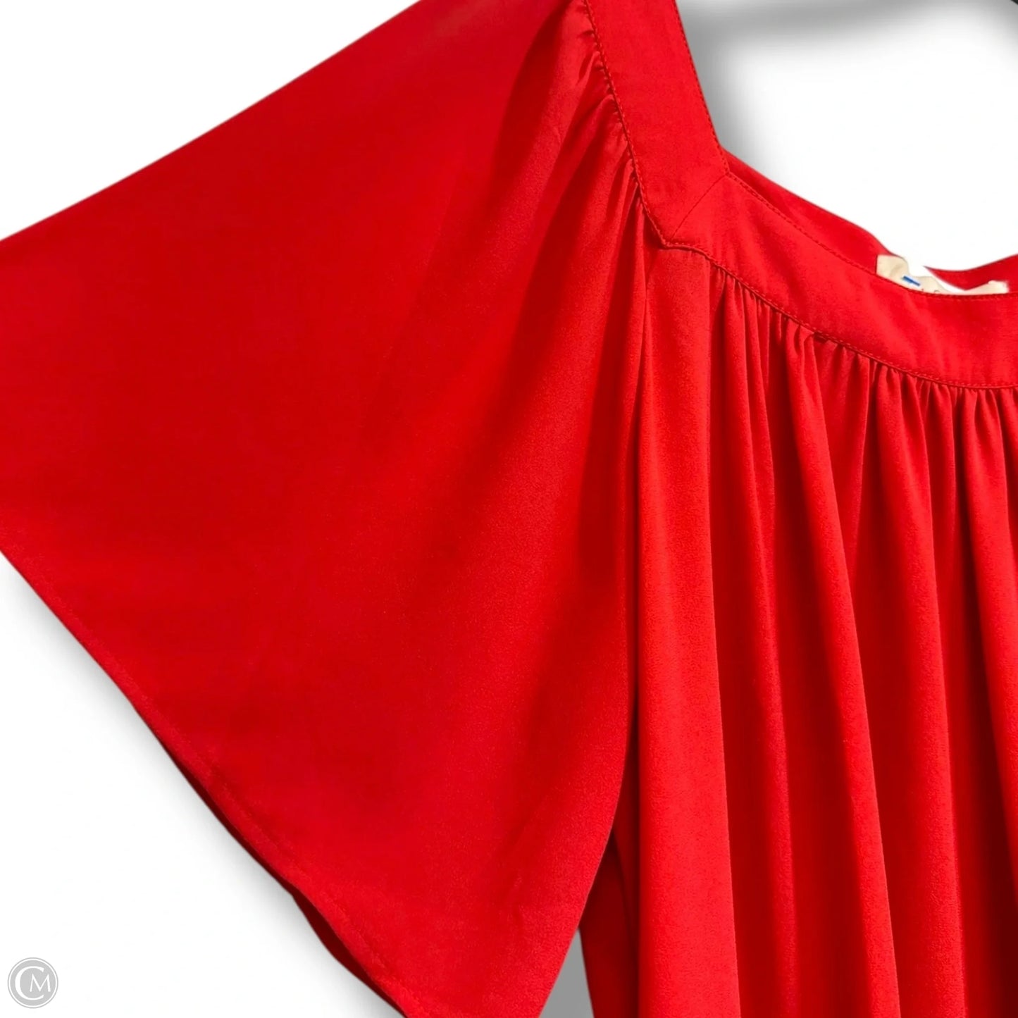 Top Short Sleeve Basic By Loft In Red, Size: L