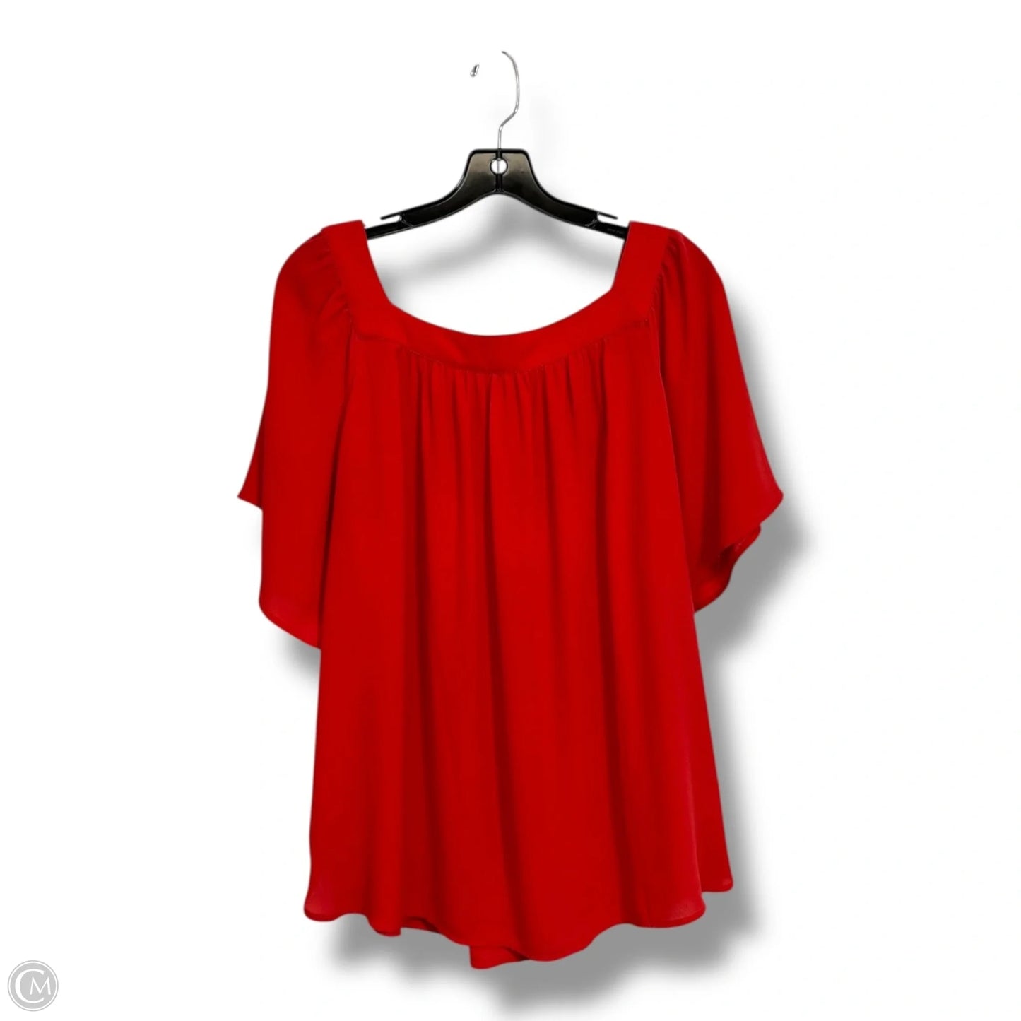 Top Short Sleeve Basic By Loft In Red, Size: L