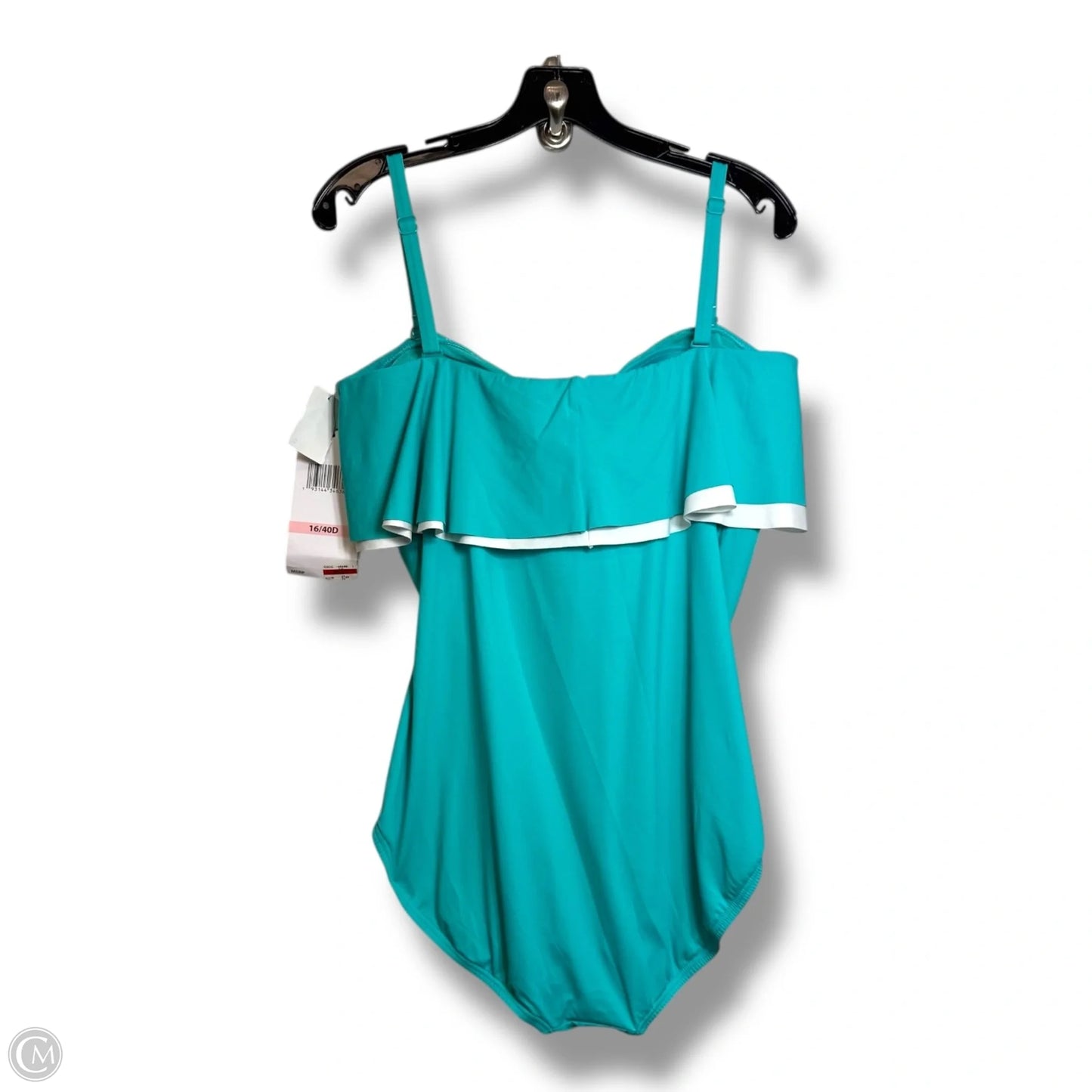 Swimsuit By Clothes Mentor In Aqua, Size: 16/40D