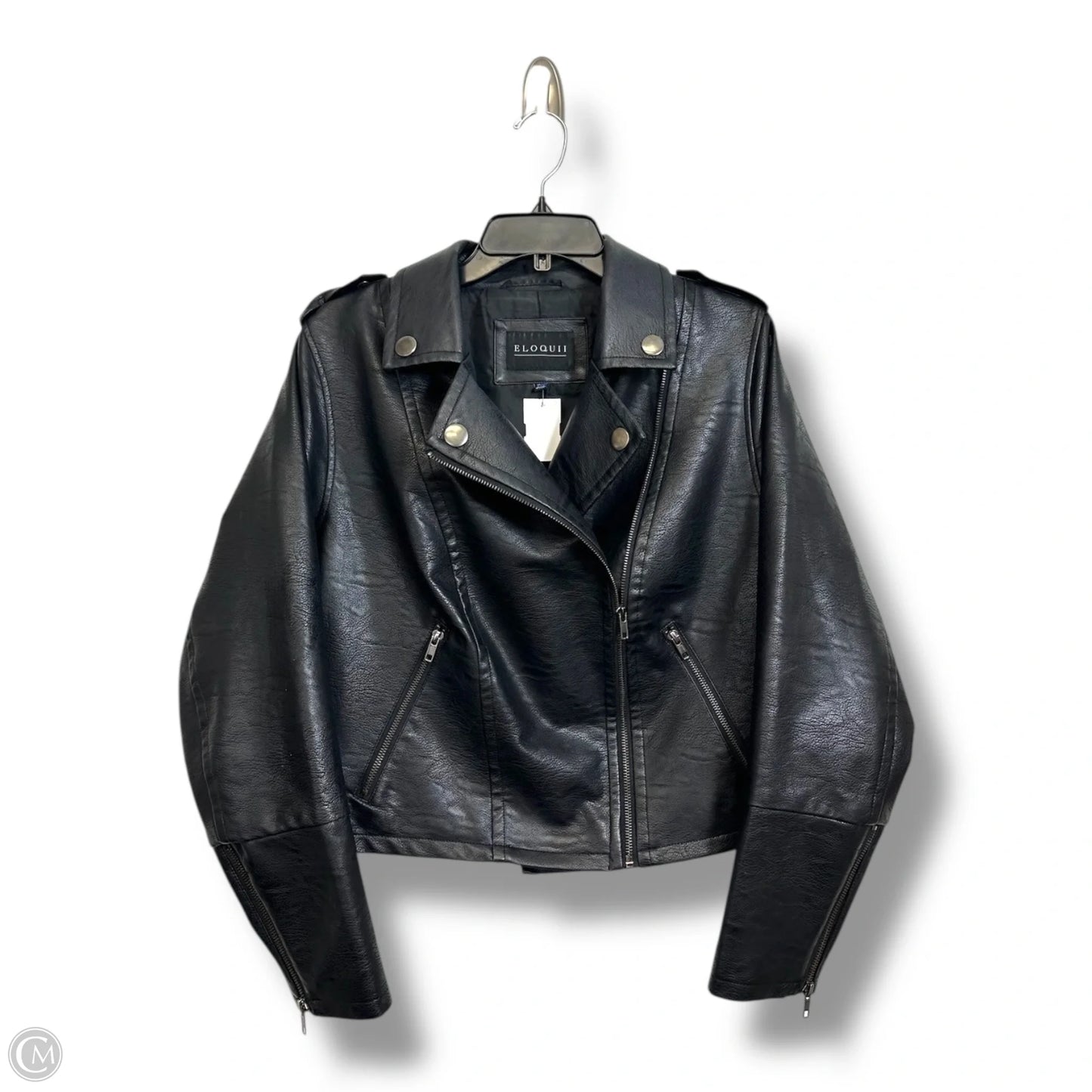 Jacket Moto By Eloquii In Black, Size: Xl