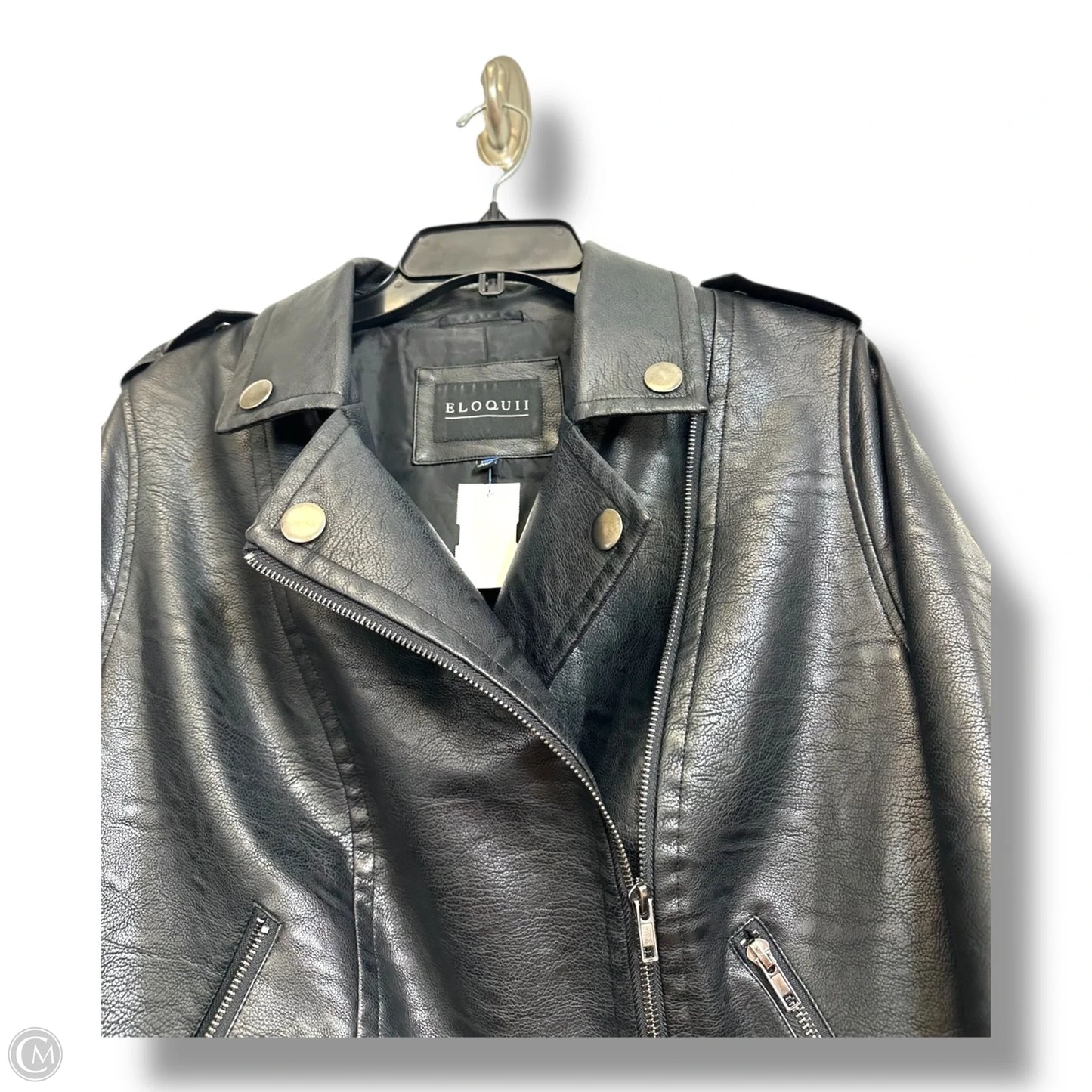 Jacket Moto By Eloquii In Black, Size: Xl