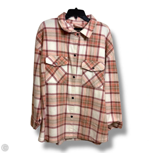 Jacket Shirt By Cmf In Plaid Pattern, Size: 2x