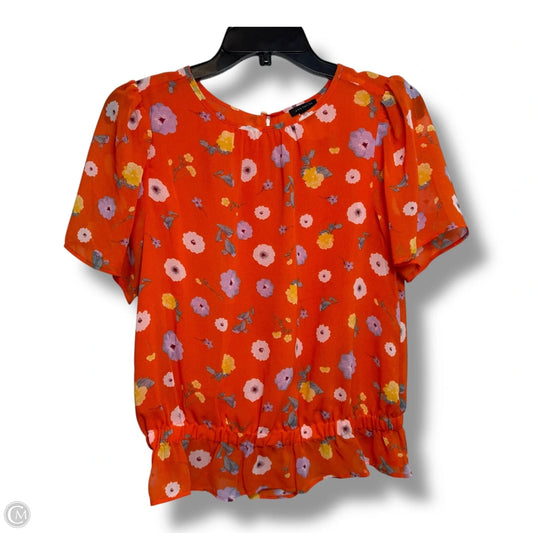 Top Short Sleeve By Ann Taylor In Orange, Size: Xs