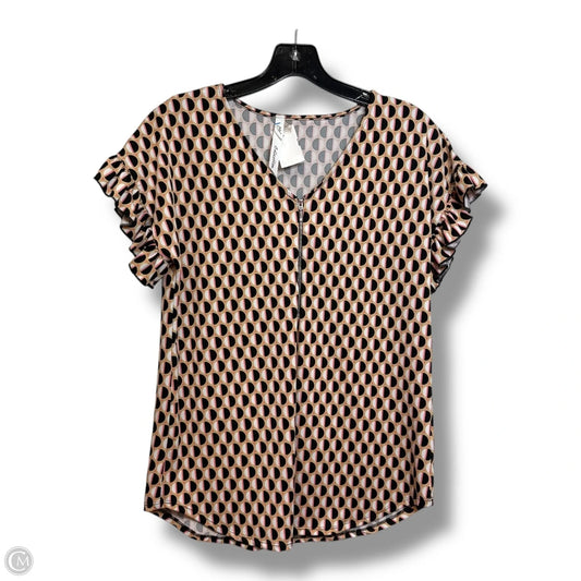 Top Short Sleeve By Ny Collection In Multi-colored, Size: M
