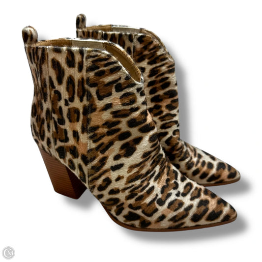 Boots Ankle Heels By Venus In Animal Print, Size: 8