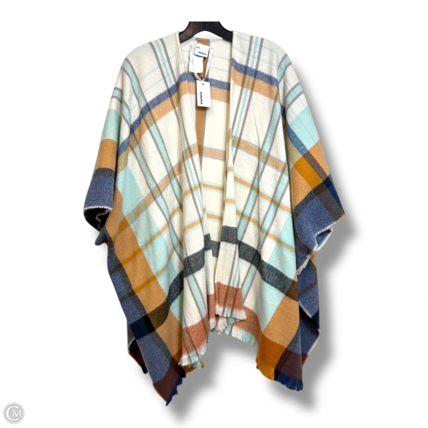 Shawl By Sonoma In Plaid Pattern, Size: Osfm