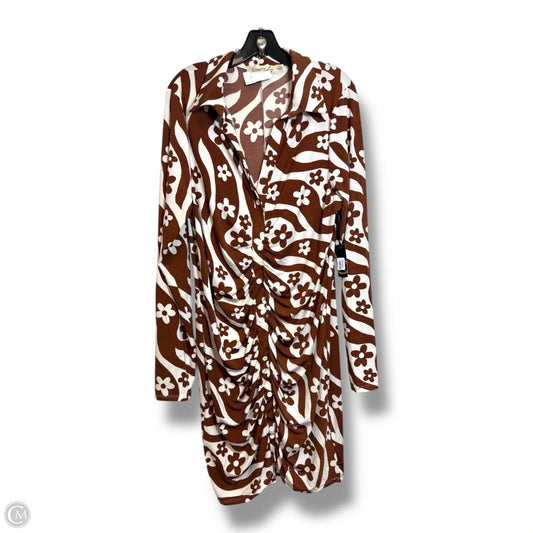 Dress Casual Short By Liberty Love In Brown, Size: 1x