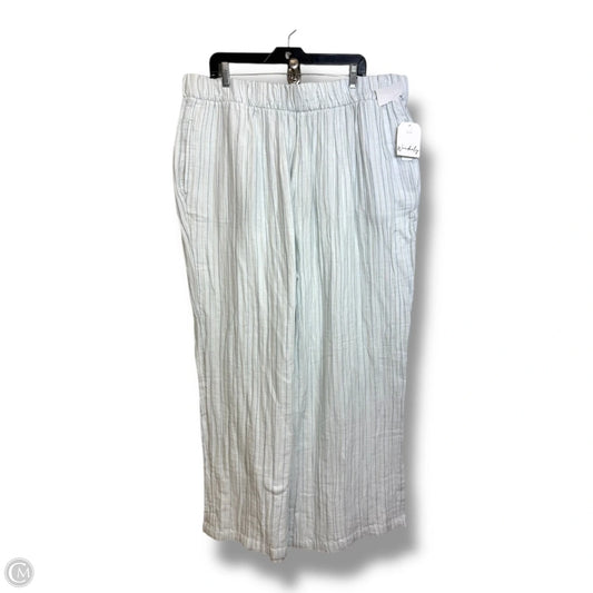 Pants Linen By Wonderly In Striped Pattern, Size: 3x