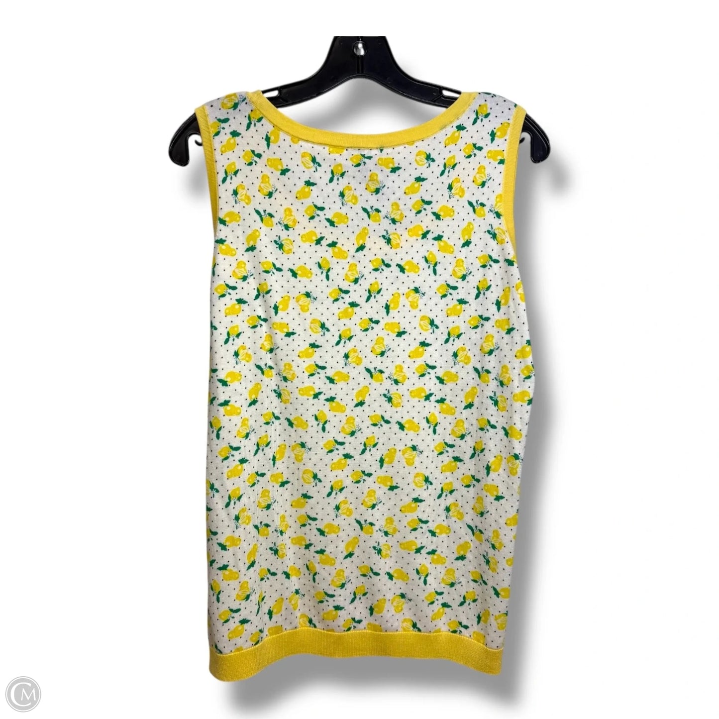 Top Sleeveless By Talbots In Yellow, Size: Xl