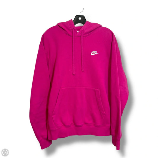 Sweatshirt Hoodie By Nike Apparel In Pink, Size: M