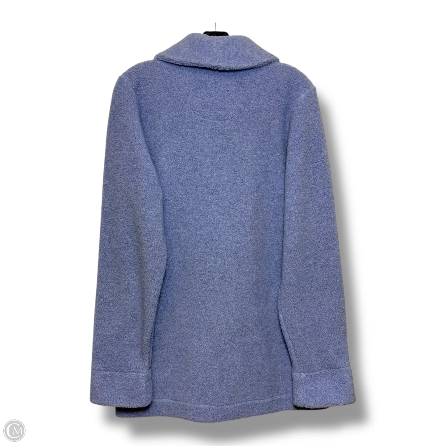Jacket Faux Fur & Sherpa By Denim And Co Qvc In Blue, Size: S