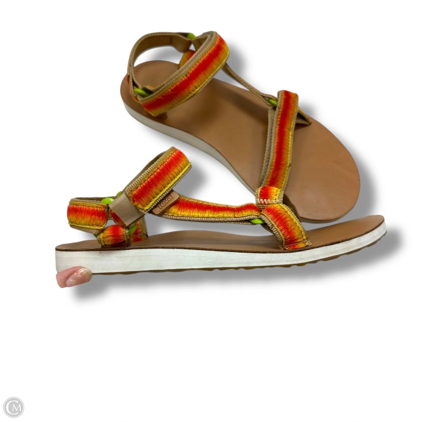 Sandals Flats By Teva In Orange, Size: 10