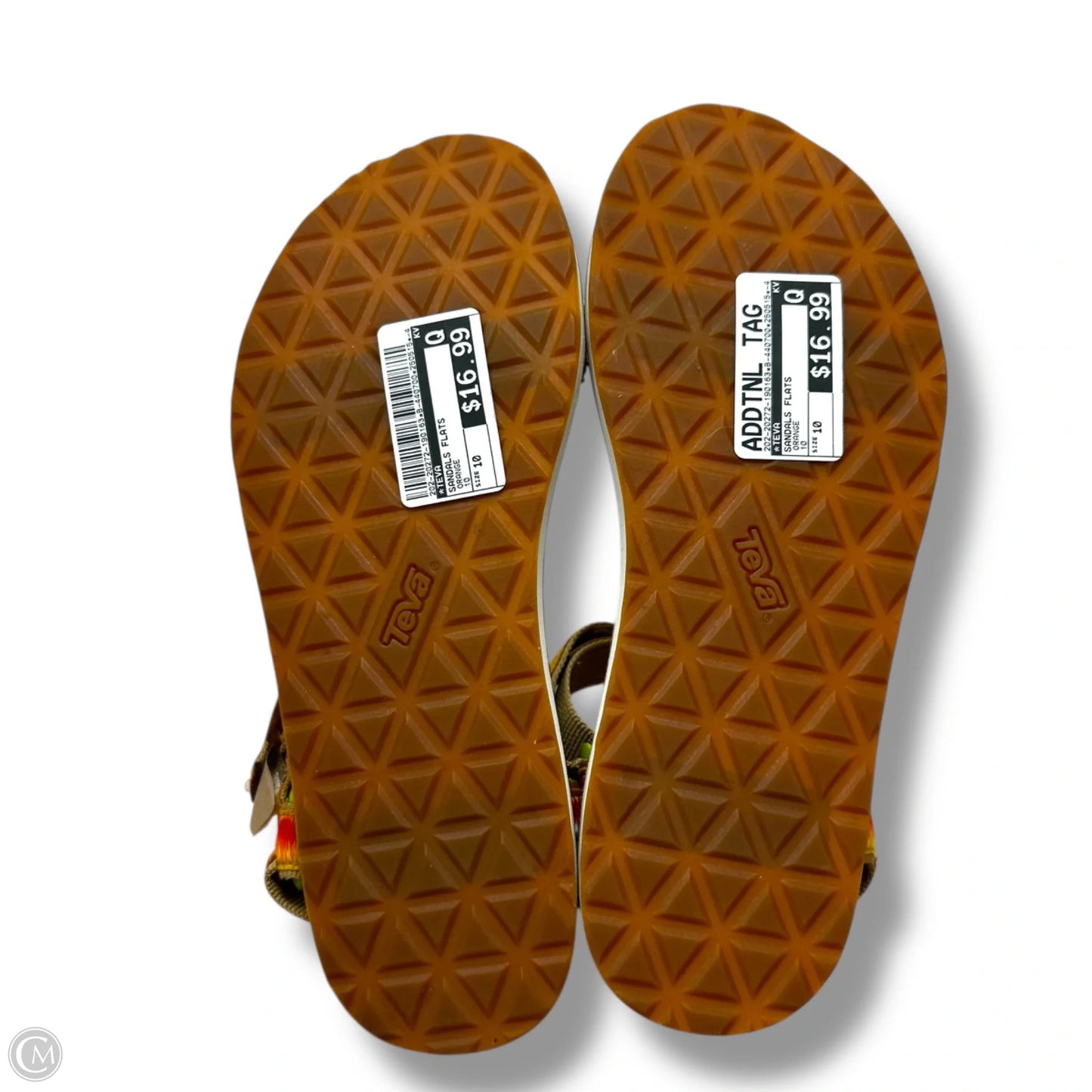 Sandals Flats By Teva In Orange, Size: 10