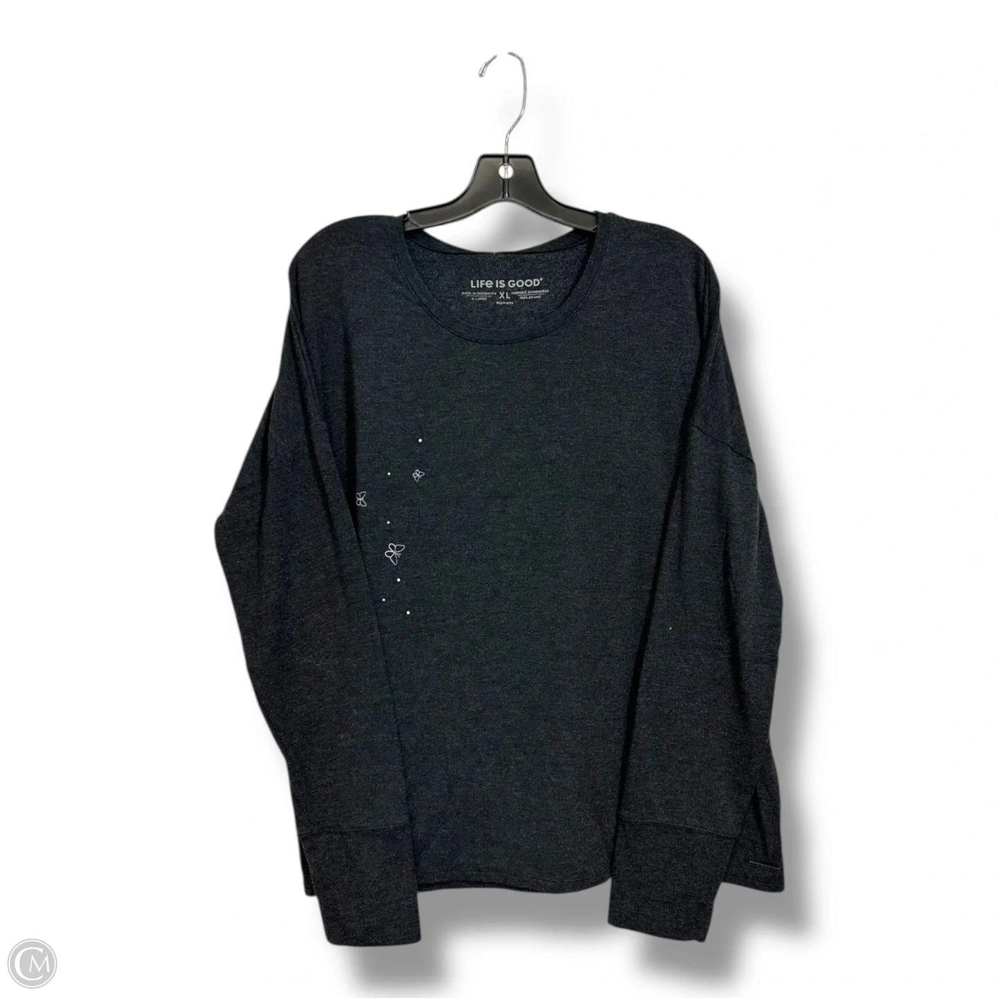Top Long Sleeve Basic By Life Is Good In Black, Size: Xl