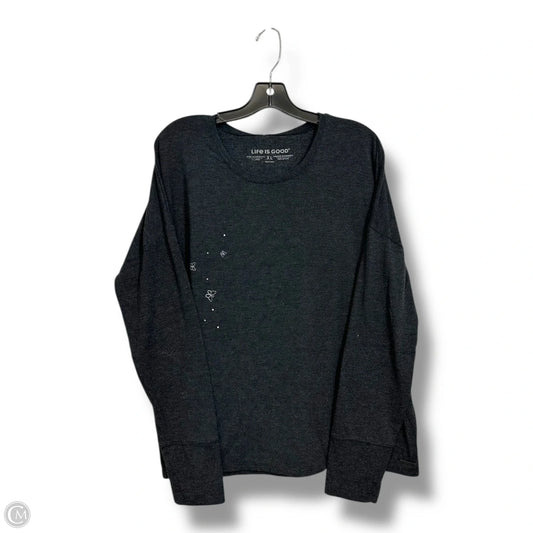 Top Long Sleeve Basic By Life Is Good In Black, Size: Xl