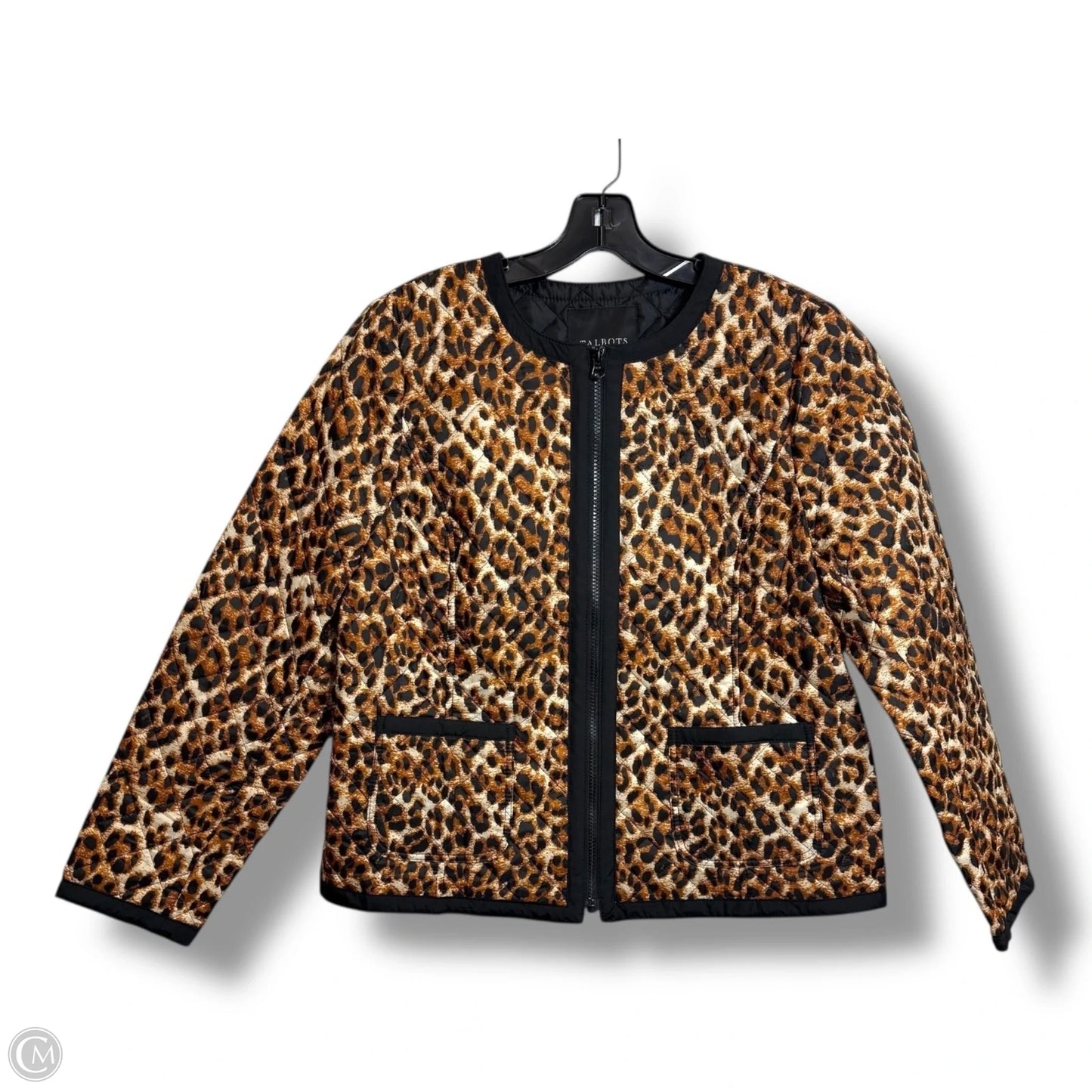 Blazer By Talbots In Animal Print, Size: L