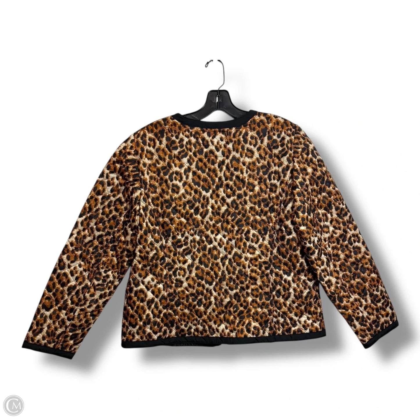 Blazer By Talbots In Animal Print, Size: L
