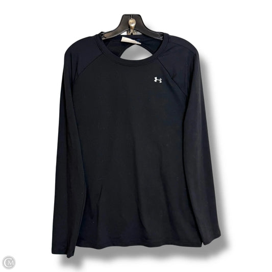 Athletic Top Long Sleeve Crewneck By Under Armour In Black, Size: M