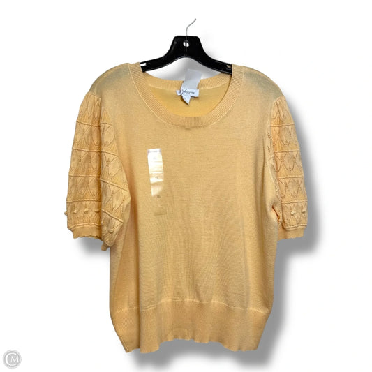 Top Short Sleeve By Liz Claiborne In Peach, Size: Xl