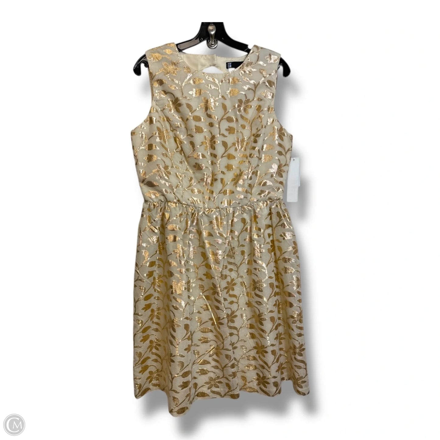 Dress Party Short By Leslie Fay In Gold, Size: 12