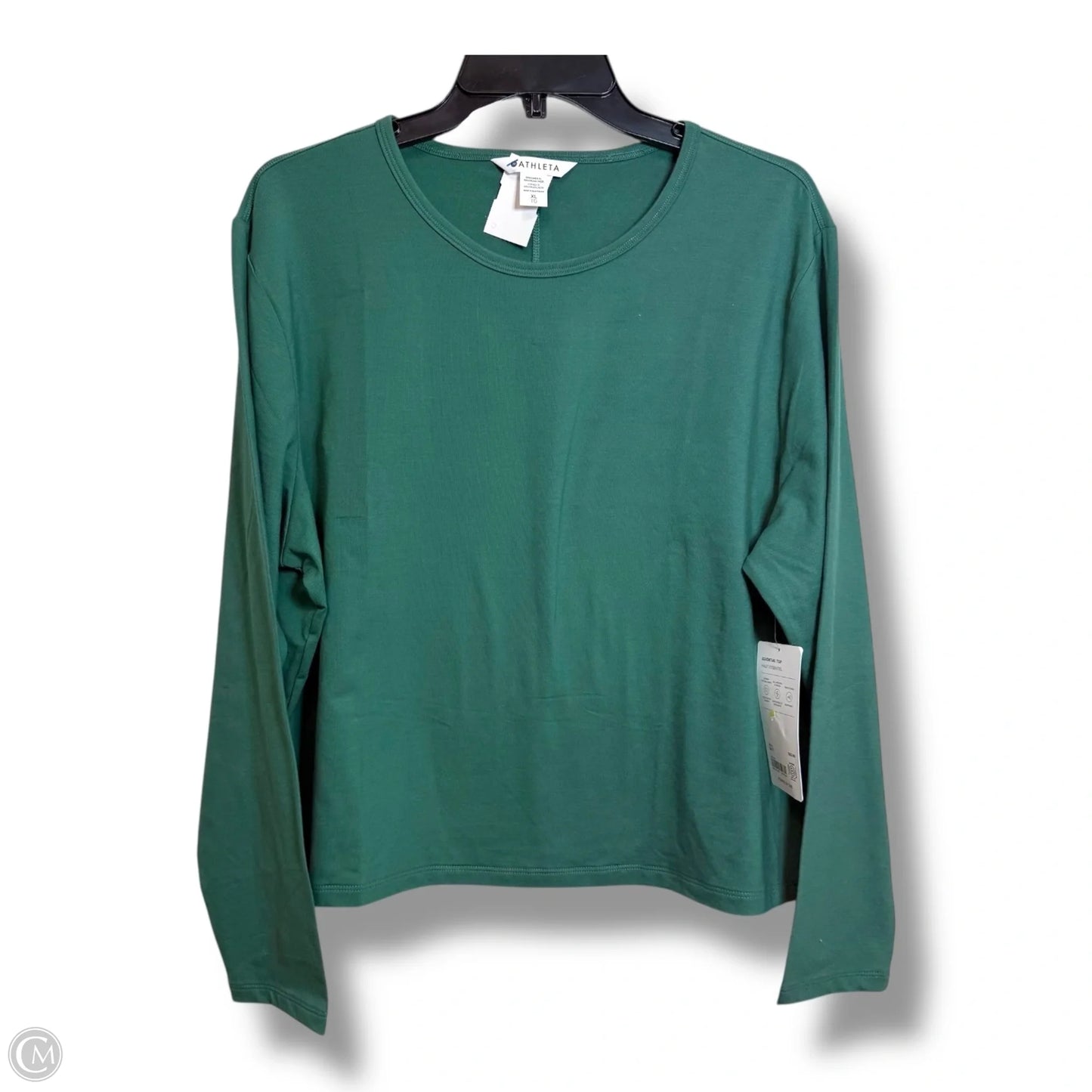 Athletic Top Long Sleeve Crewneck By Athleta In Green, Size: Xl