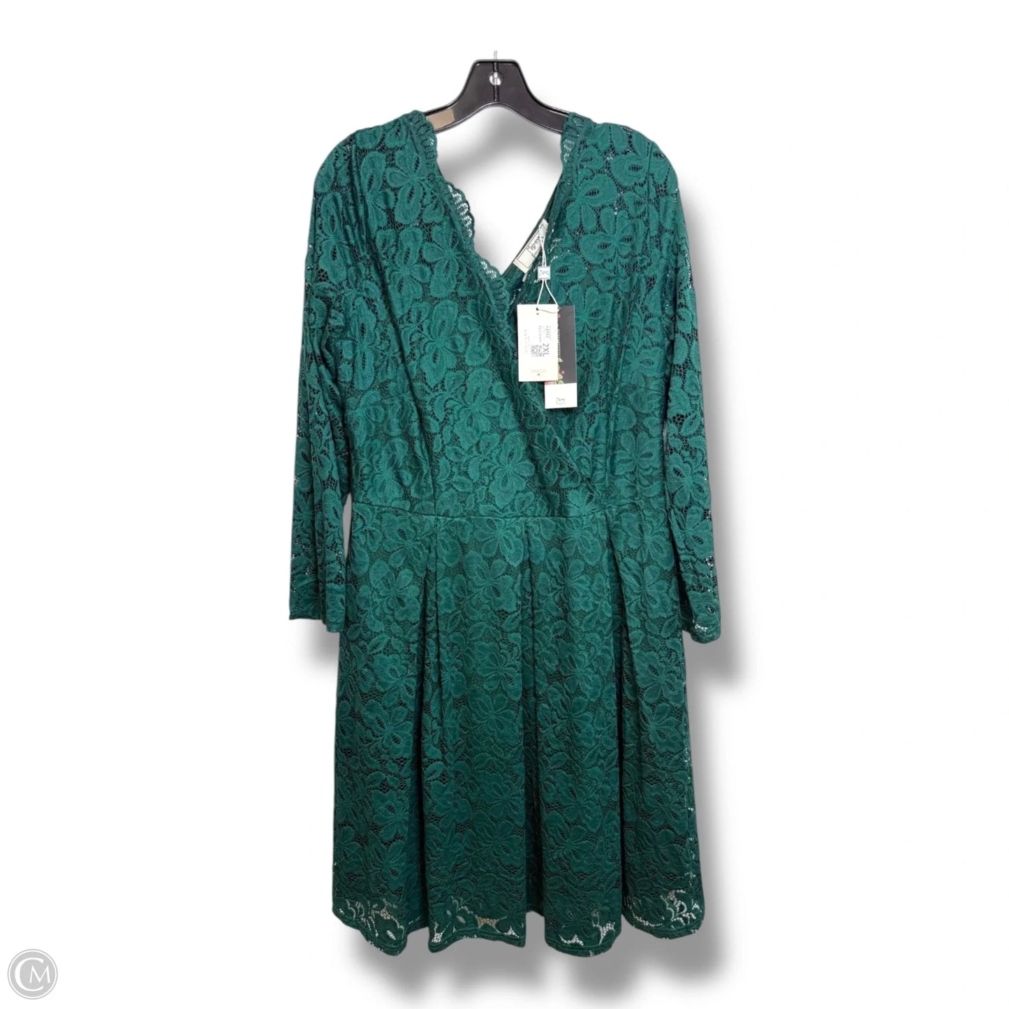 Dress Party Short By Clothes Mentor In Green, Size: 2x